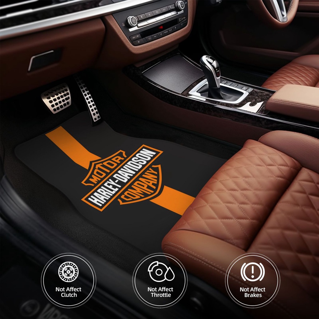 Bộ 4 Thảm Lót Sàn Trước Sau Xe harley davidsons Thông Dụng Bằng Cao Su Chống Trượt