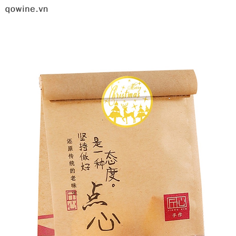 Qowine Nhãn Dán Trang Trí Giáng Sinh in Chữ thank you in the gilt Tự Dính vn