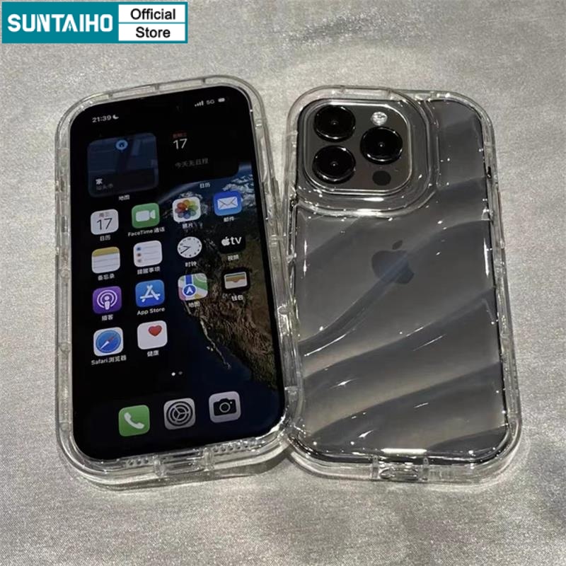 Suntaiho ốp lưng iphone Ốp Điện Thoại tpu Silicon Mềm Trong Suốt Chống Sốc Cho iphone 15 14 12 13 11 pro max  ip 7 8 plus iphon x xs xr xsmax