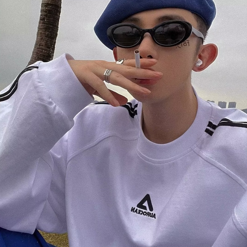 Áo Nỉ Nam Dài Tay Cổ Tròn Thời Trang Hàn