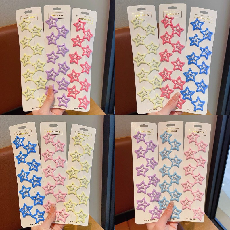 Bộ 42 Kẹp Tóc bb Hình Ngôi Sao Dễ Thương Phong Cách Hàn Quốc Cho Bé Gái