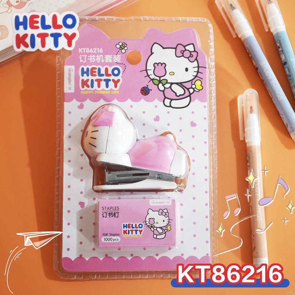 ⚡VẬN CHUYỂN NHANH CHÓNG⚡⚡ Bộ Kim Bấm Mini Sanrio Anime Máy Dập Ghim Hello Kitty Xartoon Staples Văn Phòng Di động Trường Học Đồ Dùng đóng Sách Quà Tặng Cho Học Sinh