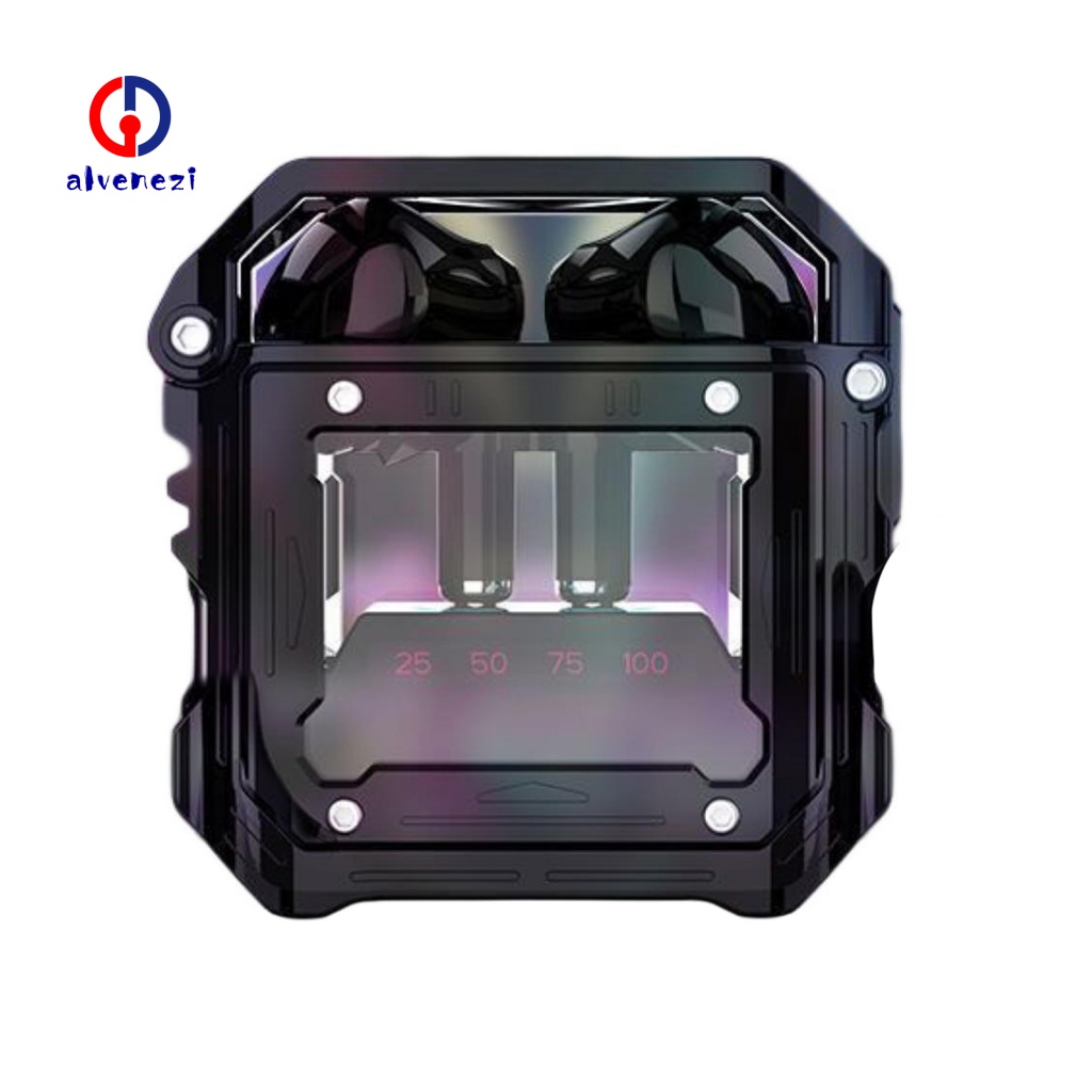 Alvenezi 1 set Tai Nghe Không Dây jx50 hifi Có Nắp Bật Chống Nhiễu Âm Thanh Không Dây bluetooth 53