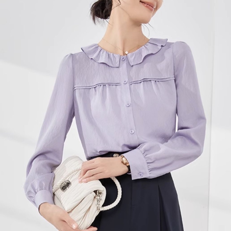 Áo Sơ Mi chiffon Tay Dài Thời Trang Công Sở Dành Cho Nữ