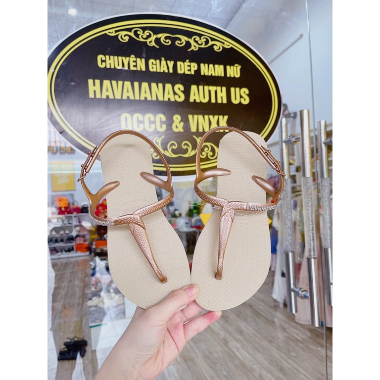 Havaianas sandal the twist gold chính hãng