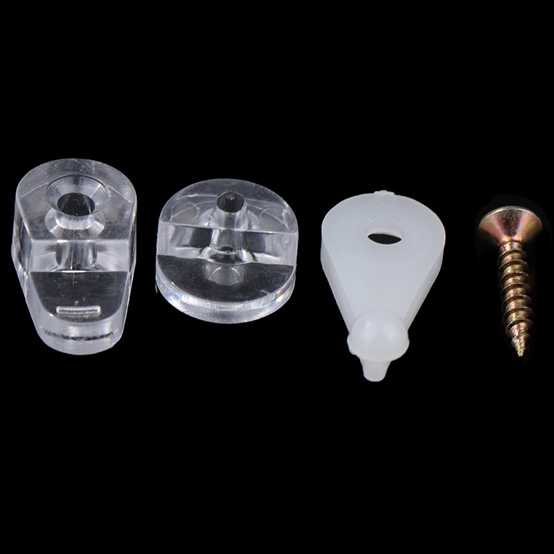 OB 50PC Glass Bảng điều chỉnh người lưu giữ Clips gương chủ Clips cho cửa tủ Glass Clips LS