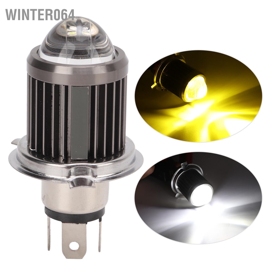 Đèn pha xe máy Bóng đèn LED Cao thấp Chùm sáng kép Màu phổ thông 10‑30V Winter064