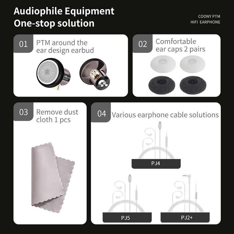 Tai Nghe Nhét Tai jcally coony ptm 0.78 Âm Thanh hifi Sống Động Với Micro 0.78 Type C Jcly pj2 + pj4