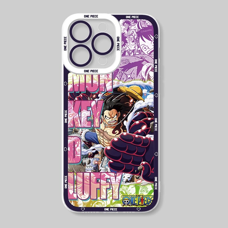 Ốp lưng iphone cạnh vuông One Piece Luffy Gear 4 Anime Manga /8plus/x/xs/11/12/pro/max/plus/promax