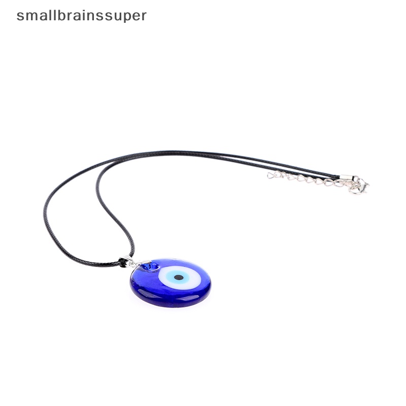 Dây Chuyền / Vòng Cổ / Vòng Tay Bằng Thủy Tinh 3cm Hình Mắt Quỷ Màu Xanh Dương Nhỏ Nhắn