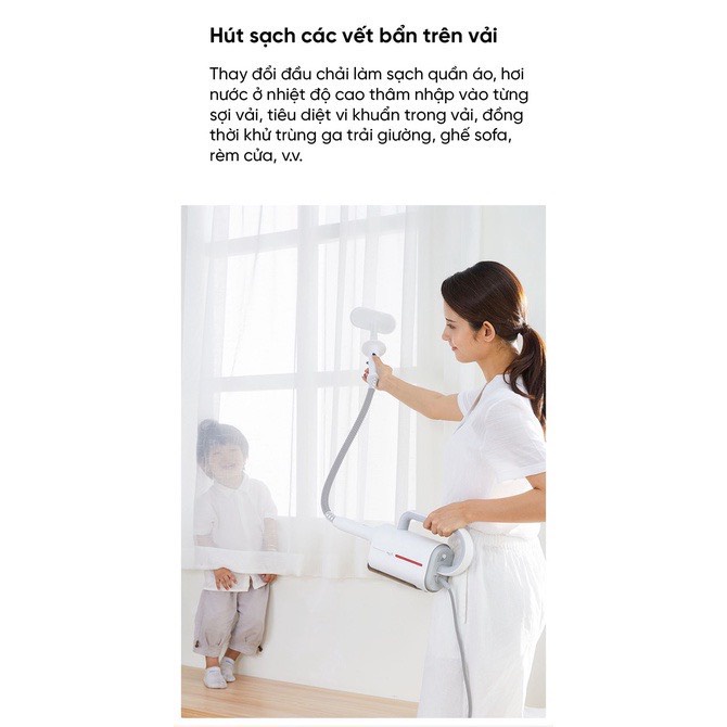 Máy Lau Nhà, Vệ Sinh Bằng Hơi Nước Nóng Mijia DEERMA ZQ600- Dễ dàng và an toàn khi sử dụng, diệt khuẩn, đánh bay vết bẩn