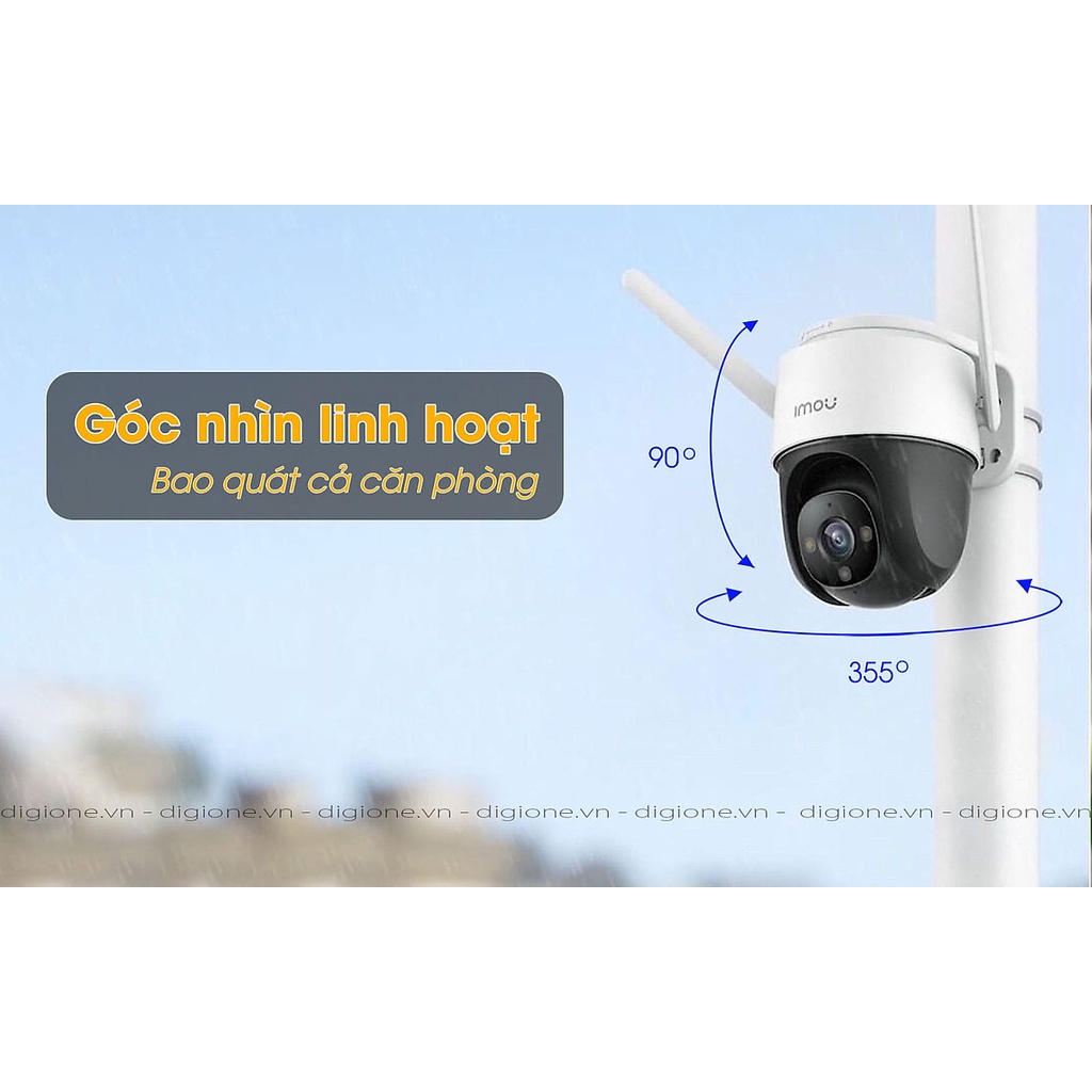 Camera Wifi không dây ngoài trời IMOU  S42FP có màu ban đêm, xoay 360 độ - Hàng chính hãng