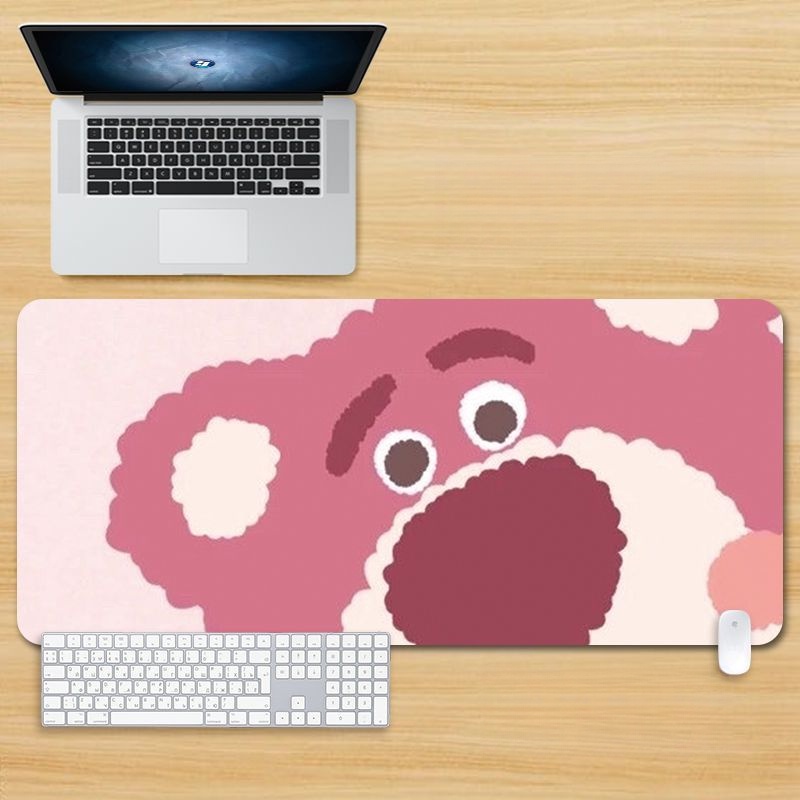 Tấm Lót Chuột Và Bàn Phím Máy Tính Cỡ Lớn In Hoạt Hình Gấu Dâu Tây Dễ Thương Cho Nữ