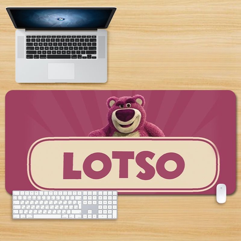 Tấm Lót Chuột Và Bàn Phím Máy Tính Cỡ Lớn In Hoạt Hình Gấu Dâu Tây Dễ Thương Cho Nữ