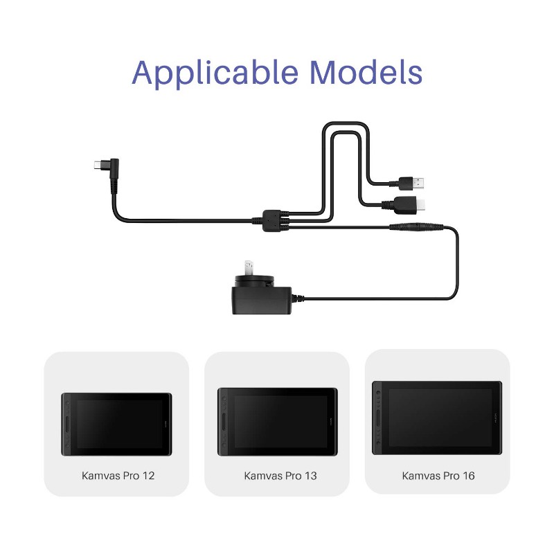 Huion Dây Cáp hdmi cb01 3 Trong 1 Cho Máy Tính Bảng Vẽ Đồ Họa pro 16 pro 13 pro 12