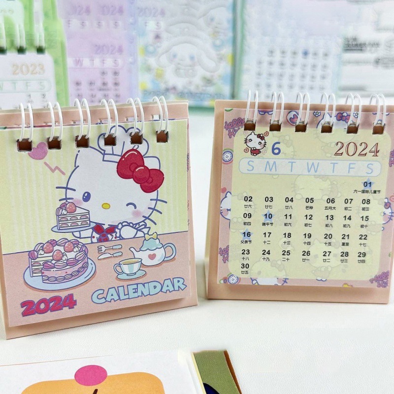 SANRIO Lịch Để Bàn mini 2024 Dễ Thương Cho Học Sinh / Văn Phòng