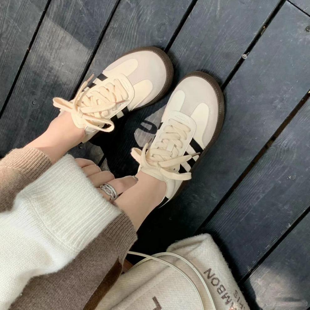 Giày Thể Thao Nữ Đế Bằng Siêu Nhẹ, Giày sneaker Retro Đức Thời Trang Xuân Thu SPN40