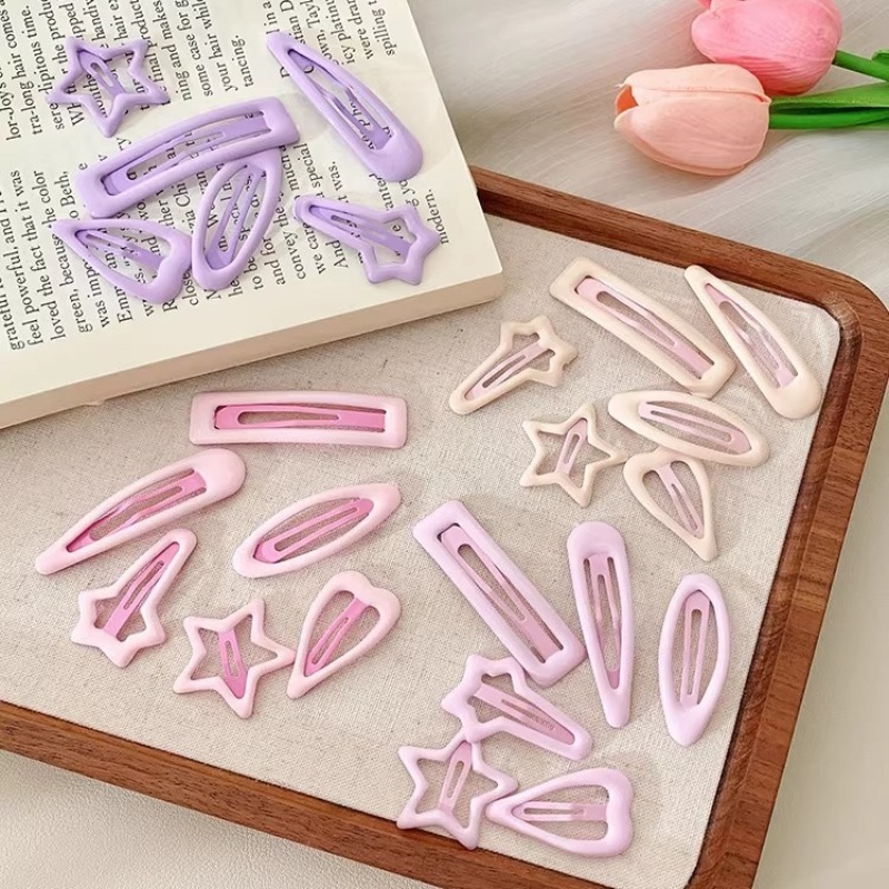 Kẹp Tóc Ngôi Sao Năm Cánh Màu Tím Phong Cách Hàn Quốc Dễ Thương Thời Trang Cho Bé Gái