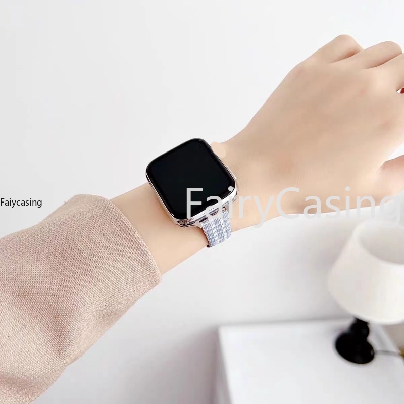Dây Đeo Đồng Hồ Bằng Da Họa Tiết Caro 49mm series 9 7 8 41mm 45mm 38mm 42mm iwatch se 6 5 4 3 40mm 44mm
