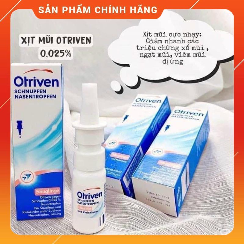 Xịt, nhỏ mũi otriven nội địa Đức cho bé từ 0-12 tuổi date 2024-2025