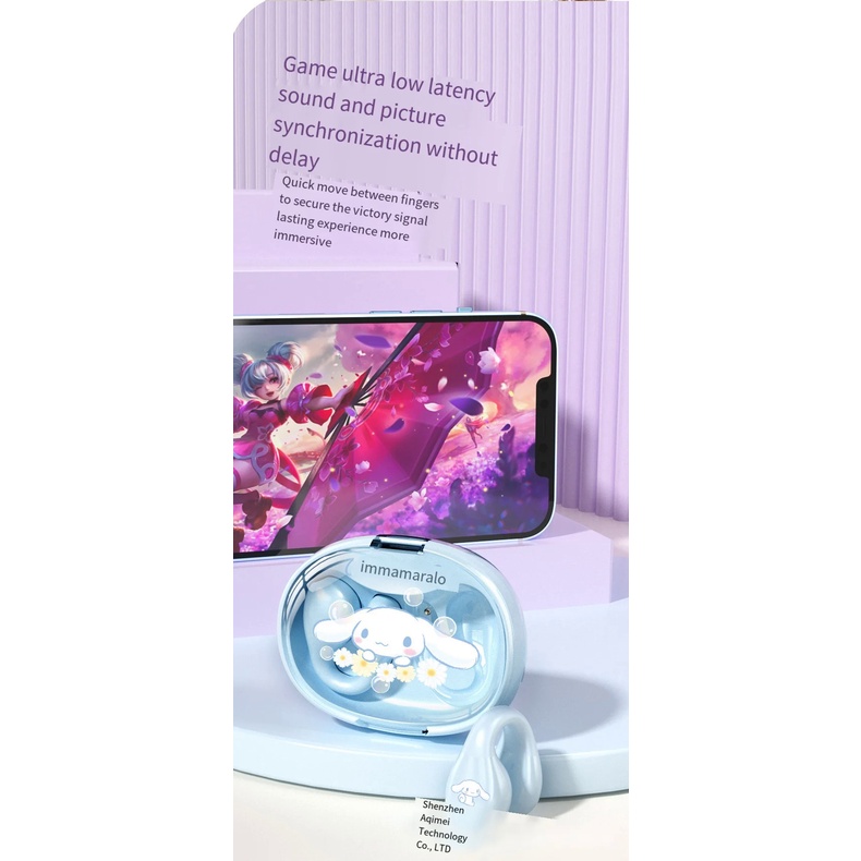 Tai Nghe bluetooth Không Dây Chống Nước Hình sanrio cinnamoroll kuromi kawaii