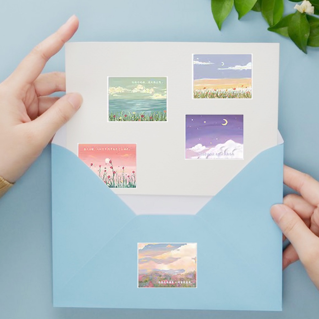 Bộ Đồ Chơi Trẻ Trung Năng Động Dành Cho Bé| Bộ 60 Miếng Dán Chống Phai Màu Phong Cảnh Hoạt Hình Trang Trí laptop