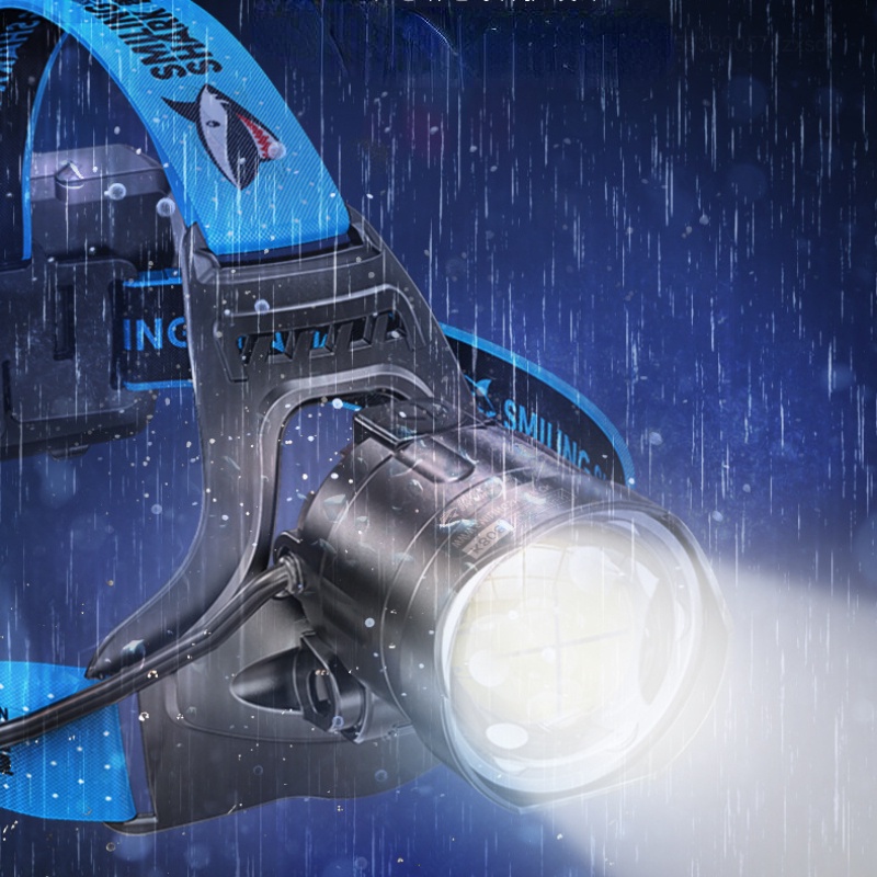 Đèn Đội Đầu Công Suất Cao Có Thể Sạc Lại Dùng Trong Xây Dựng / Leo Núi