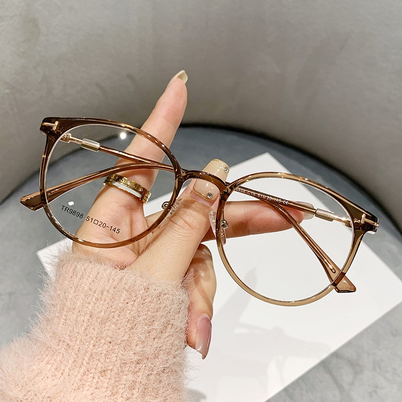 Thời Trang Mắt Kính Gọng Tròn Chống Ánh Sáng Xanh Thiết Kế Đơn Giản Cho Cả Nam Và Nữ