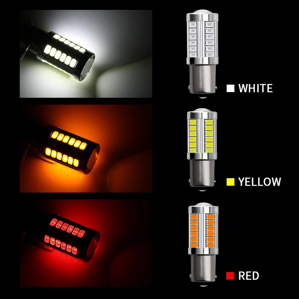 1 Bóng Đèn led Tín Hiệu py21w p21 / 5w 1156 ba15s 1157 bay15d 12v 33smd 7000k Cho Xe Hơi