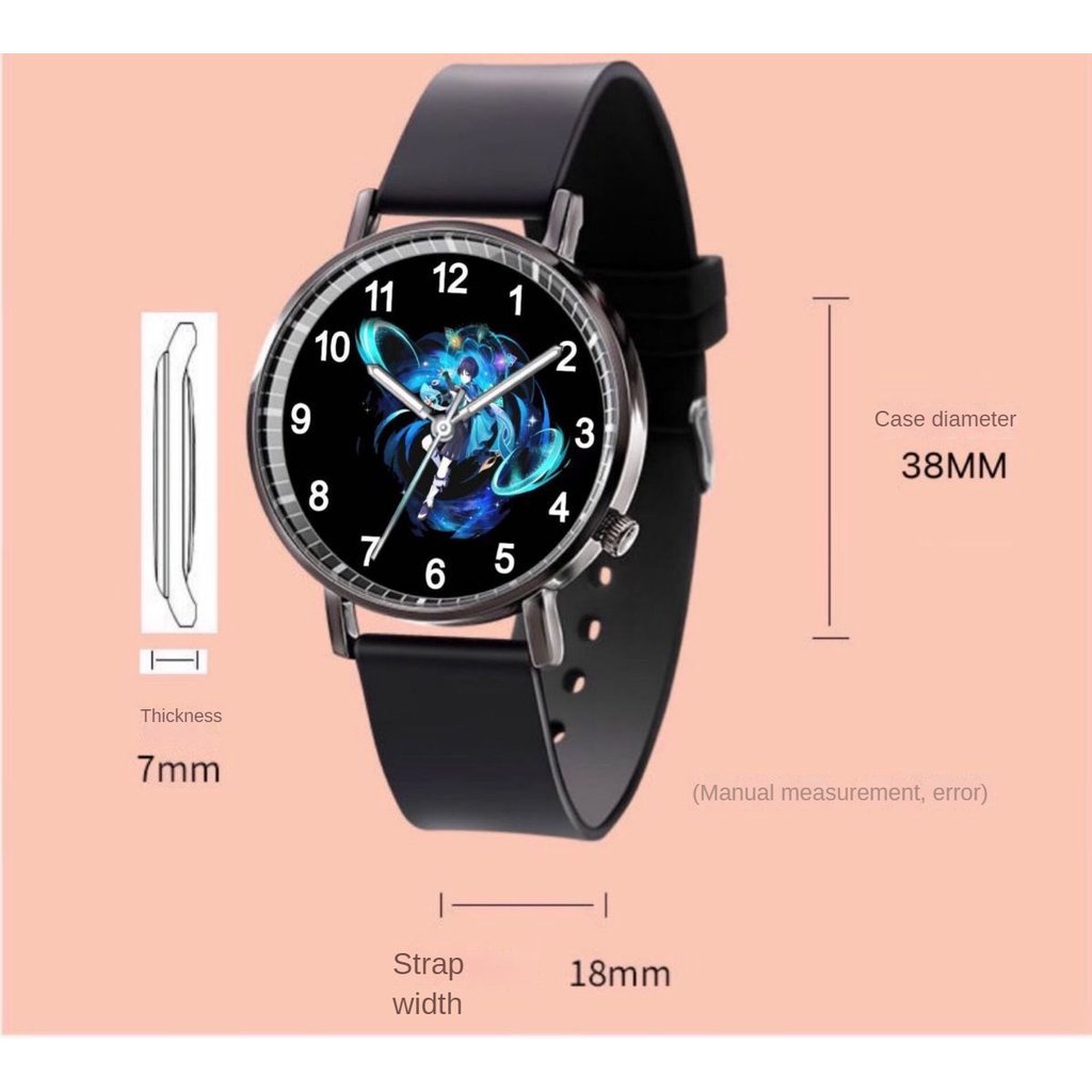 ★Genshin Impact★Nahida & scaramouche Đồng Hồ Thạch Anh Chống Nước Phát Quang Độc Đáo
