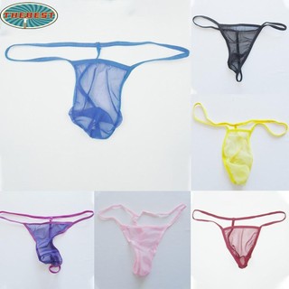 Underwear Fashion G Strings Liquid Mens Mesh Mesh Fiber See-through Sexy Soft