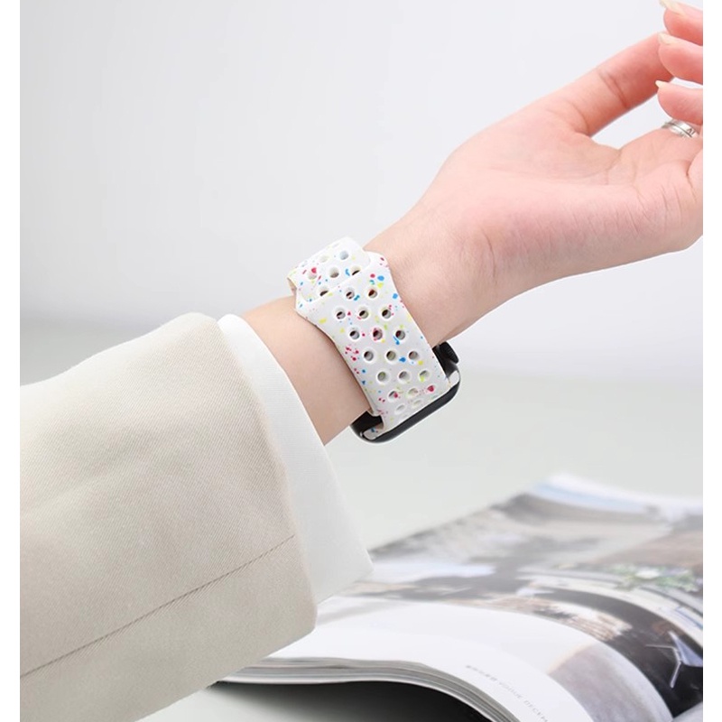 Dây Đeo Silicon Thay Thế Cho Đồng Hồ Thông Minh apple watch series 9 8 7 se 6 5 4 3 ultra iwatch 40mm 44mm 41mm 45mm 49mm