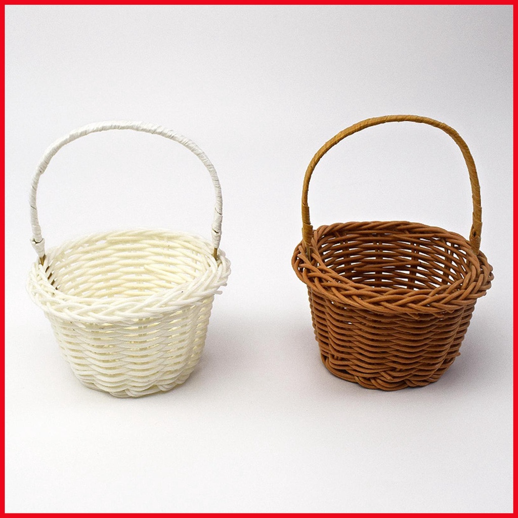 Giỏ Hoa Đan Mây Có Tay Cầm Dùng Trang Trí Xinh Xắn
