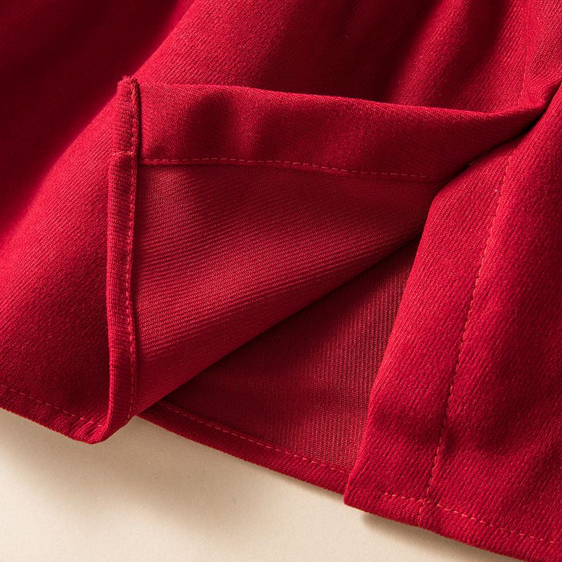 Gmn Đầm Công Chúa Thắt Nơ Lớn Màu Đỏ Phong Cách Hàn Quốc Thời Trang Xuân Thu Năm Mới 2023 Dành Cho Bé Gái