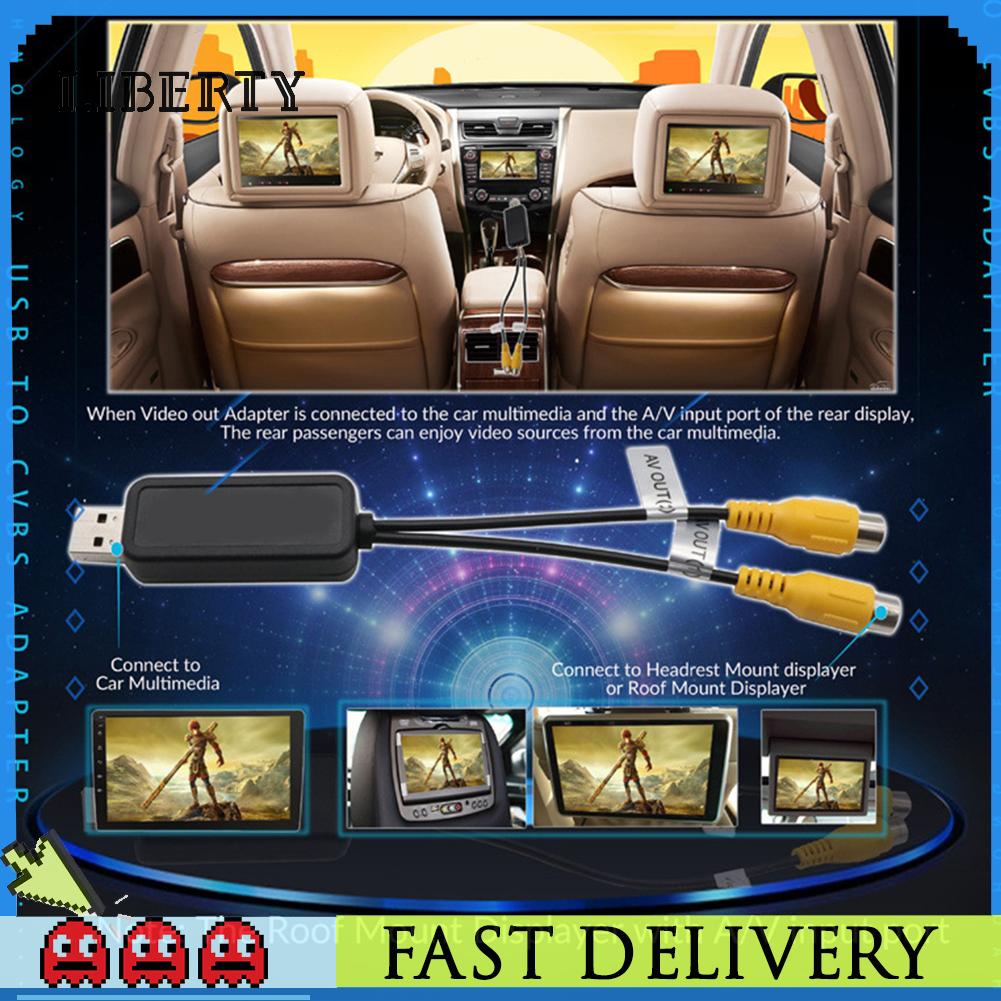 Cáp Chuyển Đổi usb Sang Vga video rca 2 cvbs usb Sang rca Cho Xe Hơi