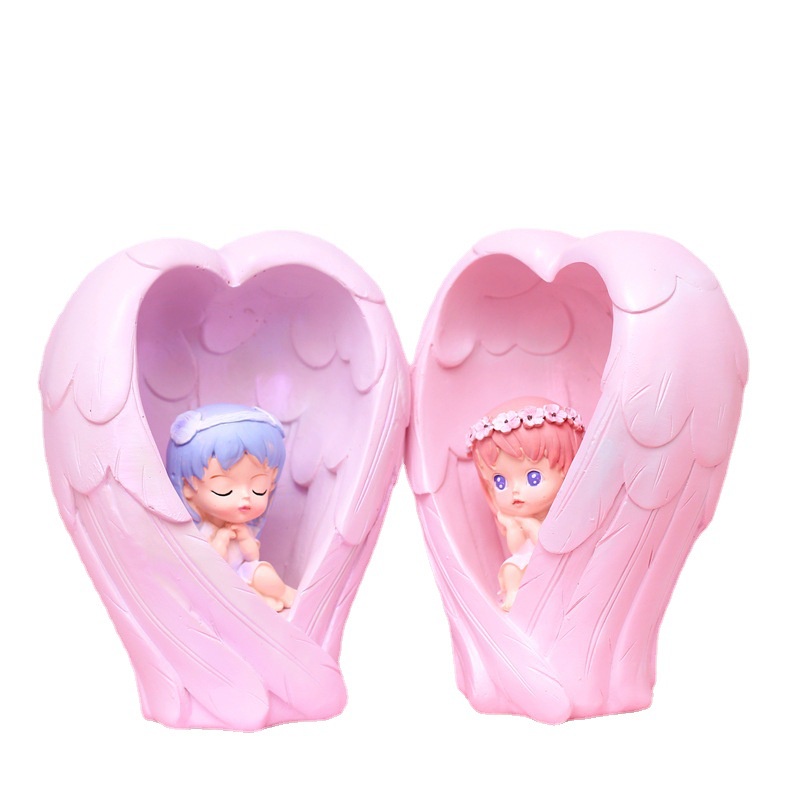 Hoạt Hình Đèn Ngủ Hình Thiên Thần Ánh Ngọc Trai Dùng Làm Quà Tặng Cho Bé Gái