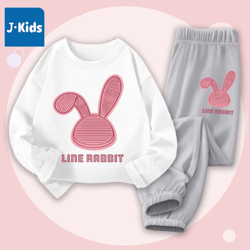 Đồ bộ thu đông cho bé trai bé gái J-Kids bộ thun dài tay cho bé chất thun cotton in hình độc đáo BDRB33