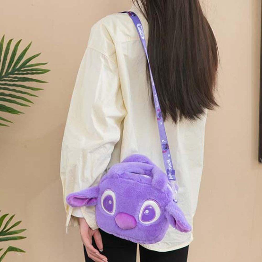 Shanhai Túi Xách Đeo Vai Hình melody / Chuột Mickey / stitch / Gấu cinnamoroll / Hello Kitty Bằng Lông Nhung Có Thể Điều Chỉnh