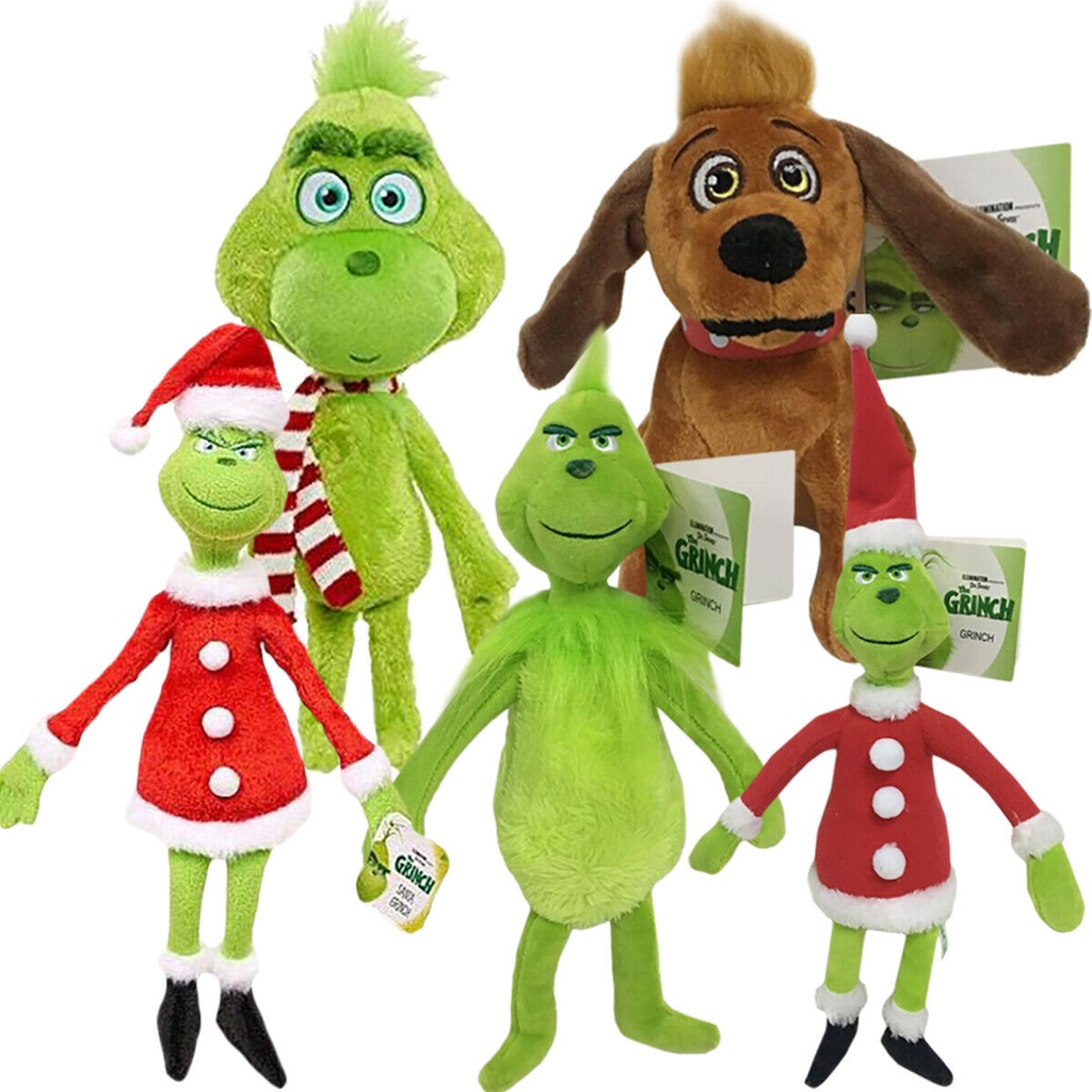 Grinch Búp Bê Nhồi Bông Hình Quái Vật Xanh Lá Cây Làm Quà Tặng Sinh Nhật / Giáng Sinh
