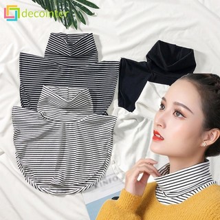 Cổ áo sơ mi giả bằng cotton màu trắng đen phong cách hàn quốc cổ điển thời trang cho nam và nữ