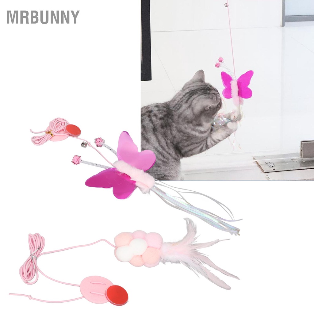 Mrbunny Đồ chơi tương tác cho mèo dây đàn hồi có thể điều chỉnh thu vào thú cưng Mèo