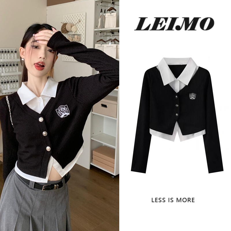 Áo Thun polo Tay Dài plus size Thời Trang Mùa Thu Cho Nữ