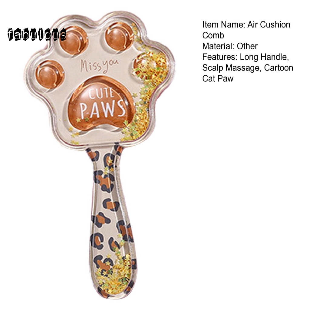 Lược Chải Tóc air cushion Chống Tĩnh Điện Hình Bàn Chân Mèo Hoạt Hình Cho Bé Gái
