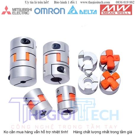 Khớp nối hoa mận hợp kim nhôm, Bộ khớp nối động cơ hoàn chỉnh D14L22 D20L25 D20L30 D25L35 D30L35 D30L40 D35L50 D40 - D14 L22 - Gia công