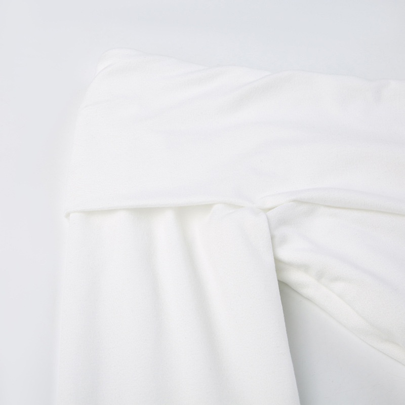 Áo Thun crop top Tay Dài Cổ Chữ v Màu Trơn Thời Trang 2023 Dành Cho Nữ