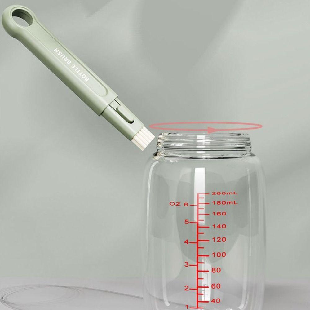 Bộ Cọ silicone Làm Sạch Bình Sữa Em Bé Thiết Kế Tay Cầm Dài Xoay 360 Độ