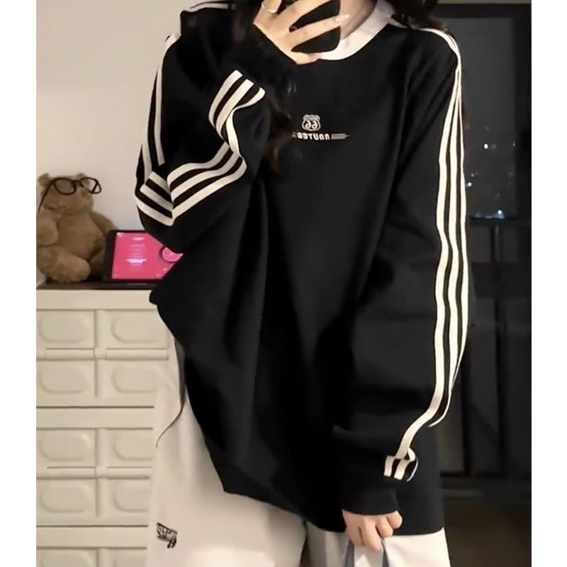 Áo sweater ROUTEGG tay phối unisex nam nữ form rộng chất nỉ dày dặn siêu cute