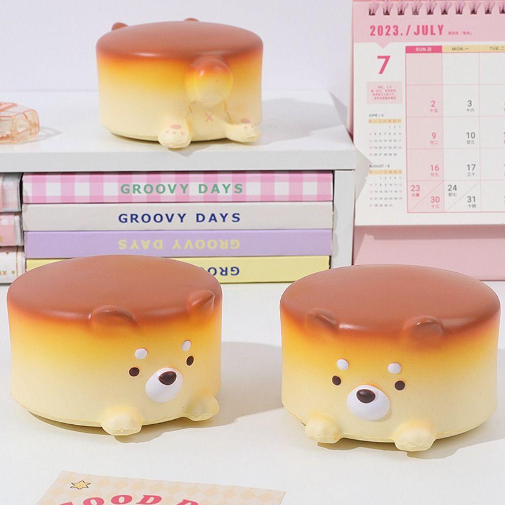 Mmluck Đồ Chơi Xốp Squishy Giảm Stress Hình Miếng Phô Mai Cún Ăn Bánh Kem Dễ Thương Cho Bé