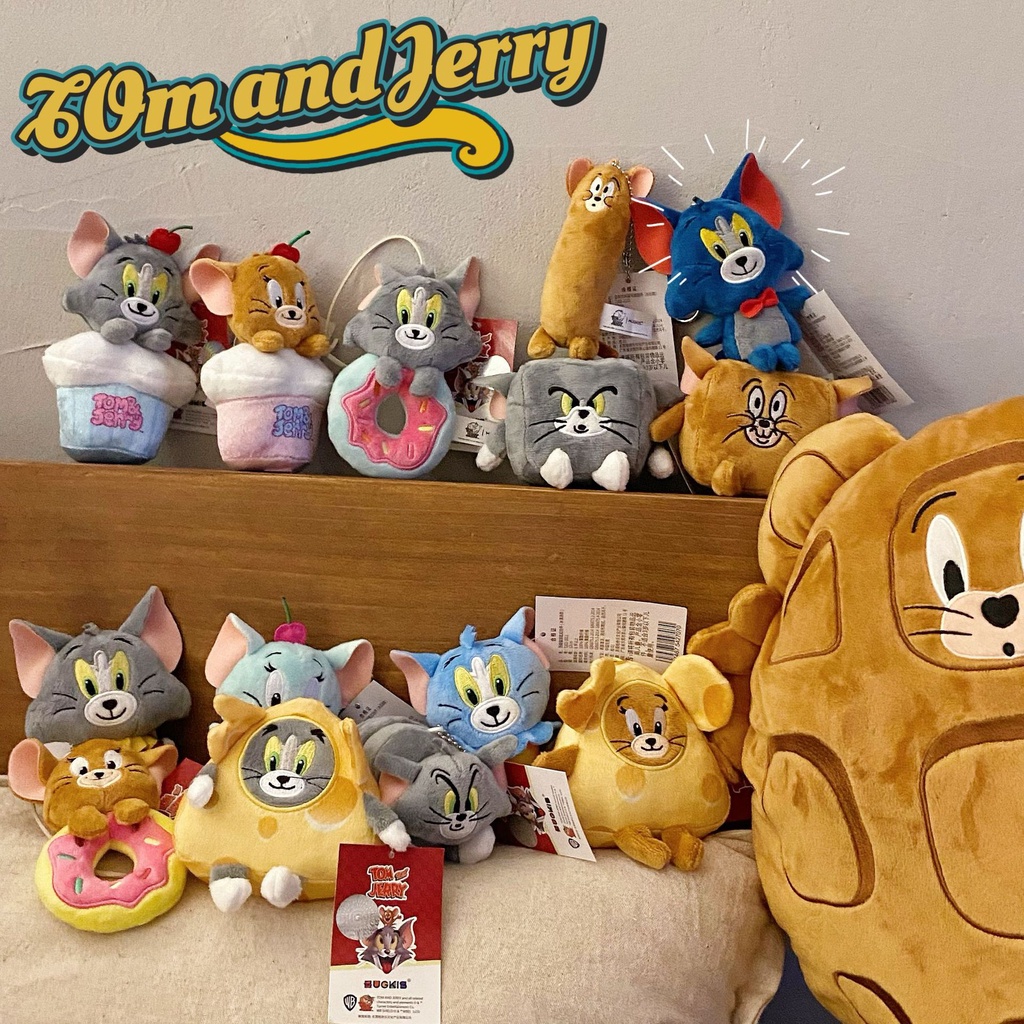 Dreamerhouse Móc Khóa Hình Mèo tom Và Chuột Jerry Nhồi Bông Dễ Thương