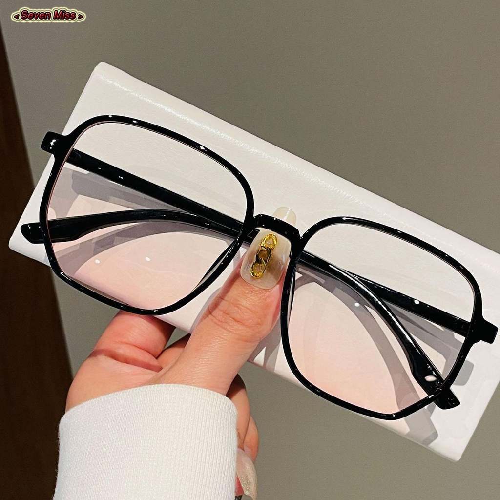 Kính Mát Gọng Vuông Lớn Chống Chói Mắt Màu Xanh Dương Nhạt